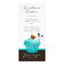 Bakery Rack Card Cupcake Blue Chocolate Brown