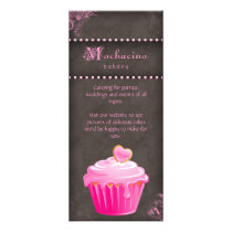 Bakery Rack Card Cupcake Pink Chocolate Brown