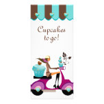 Bakery Rack Card Cupcake Scooter Blue Canopy