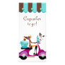 Bakery Rack Card Cupcake Scooter Blue Canopy