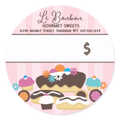 Bakery sweets cake cupcakes eclairs gift tag st... by chefcateringbizcards