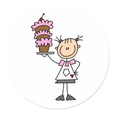 Baking A Cake Sticker by stick_figures