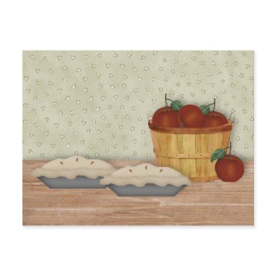 Baking Apple Pie Recipe Card by MouseCountry