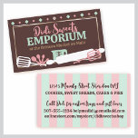 baking baker pastry chef utensils retro business c business cards