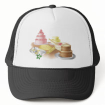 Baking cakes and cookies trucker hats