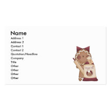 baking gingerbread girl business cards