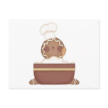 baking gingerbread man postcards