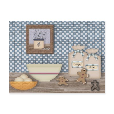 Baking Gingerbread Men Recipe Card by MouseCountry