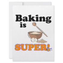 baking is super custom invitation
