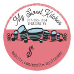 baking mixing bowl cannisters kitchen gift tag ... sticker