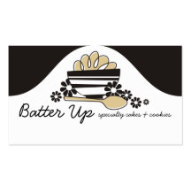 Baking mixing bowl dough batter baker biz cards business card