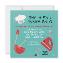 Baking or Cooking Party Invitation Card