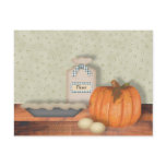 Baking Pumpkin Pie Recipe Card