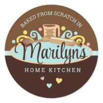 baking utensils bakery  gift tag stickers, Home...