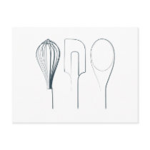 Baking Utensils Post Card