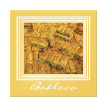 Baklava Wrapped Canvas Print