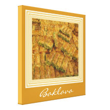 Baklava Wrapped Canvas Print