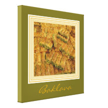 Baklava Wrapped Canvas Print