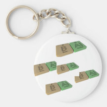 Bal as B Boron and Al Aluminium Keychain