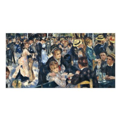 Bal Du Moulin De La Galette By Pierre-Auguste Reno Personalized Photo Card by Artcollection