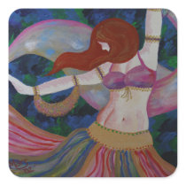 Baladi, Belly Dancer Beautiful Art Stickers