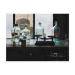 Balance and Bottles in Chem Lab Post Cards