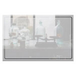Balance and Bottles in Chem Lab Custom Stationery