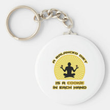 Balanced Diet: Cookie in Each Hand Keychains