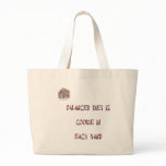Balanced diet is cookie in each hand canvas bag