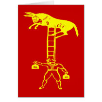 Balancing a Living Donkey ~ CHANGE COLOR Card