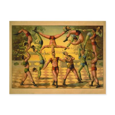Balancing Acrobats Circus Poster by ZephyrusBooks