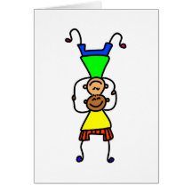 Balancing Kids Greeting Cards
