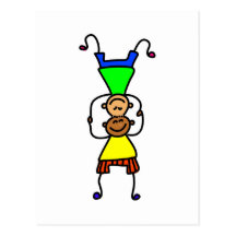 Balancing Kids Postcard