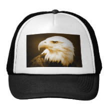 Bald American Eagle Eye Trucker Hat