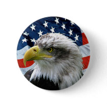 Bald-Eagle-American-Flag Button