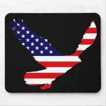 Bald Eagle American Flag Mousepads