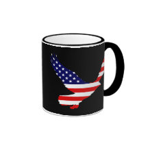 Bald Eagle American Flag Mugs