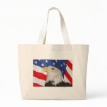 BALD EAGLE AND AMERICAN FLAG: BAG