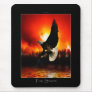 Bald Eagle & Burning Forest Fire Mousepad