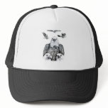 Bald Eagle Collage Pencil drawing sketch Mesh Hats
