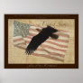 BALD EAGLE & FLAG Patriotic Poster with Quote
