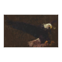 Bald Eagle Impressionist Painting Canvas Print