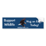 BALD EAGLE Landing Wildlife Support Bumper Sticker bumper stickers