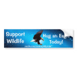 BALD EAGLE Landing Wildlife Support Bumper Sticker