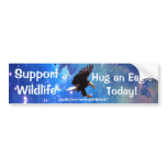 BALD EAGLE Landing Wildlife Support Bumper Sticker