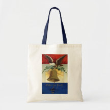 Bald Eagle, Olive Branches and Liberty Bell Tote Bag