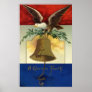 Bald Eagle, Olive Branches and Liberty Bell Poster