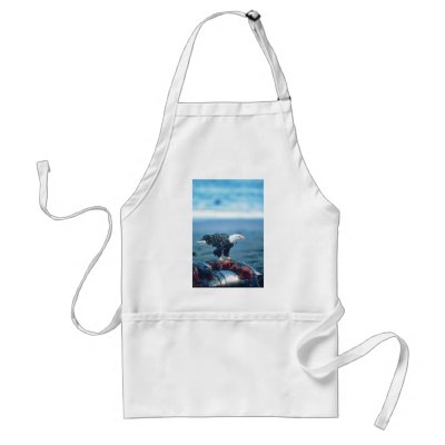 Bald Eagle on Whale Carcass Apron by animalpark