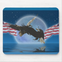 BALD EAGLE & US FLAG Patriot Series Mousepads