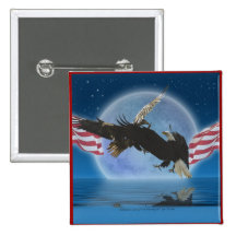 BALD EAGLE & US FLAG Patriot Series Pin